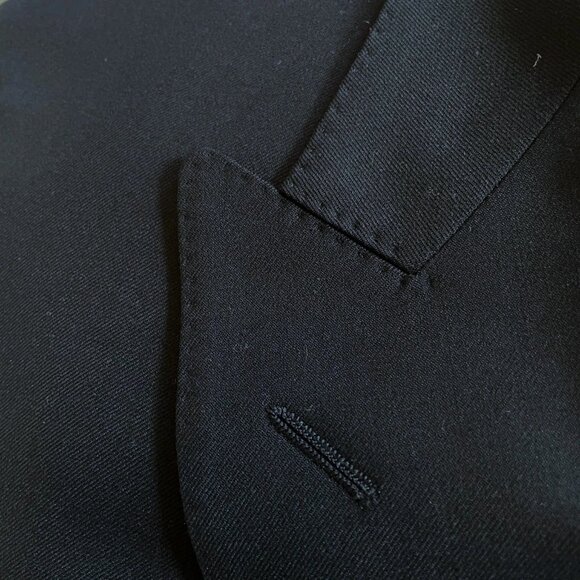 Marks and Spencer Pure New Wool Dark Navy Double Breasted Blazer Sport Coat 40S - Picture 2 of 5